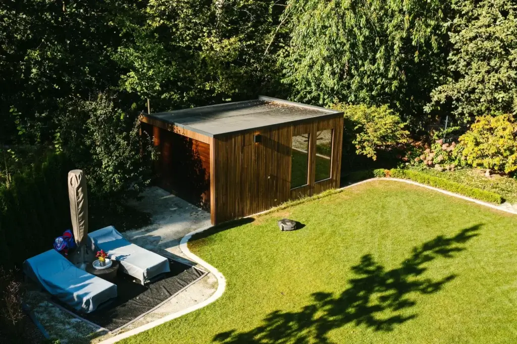 Carport - widok z lotu ptaka.